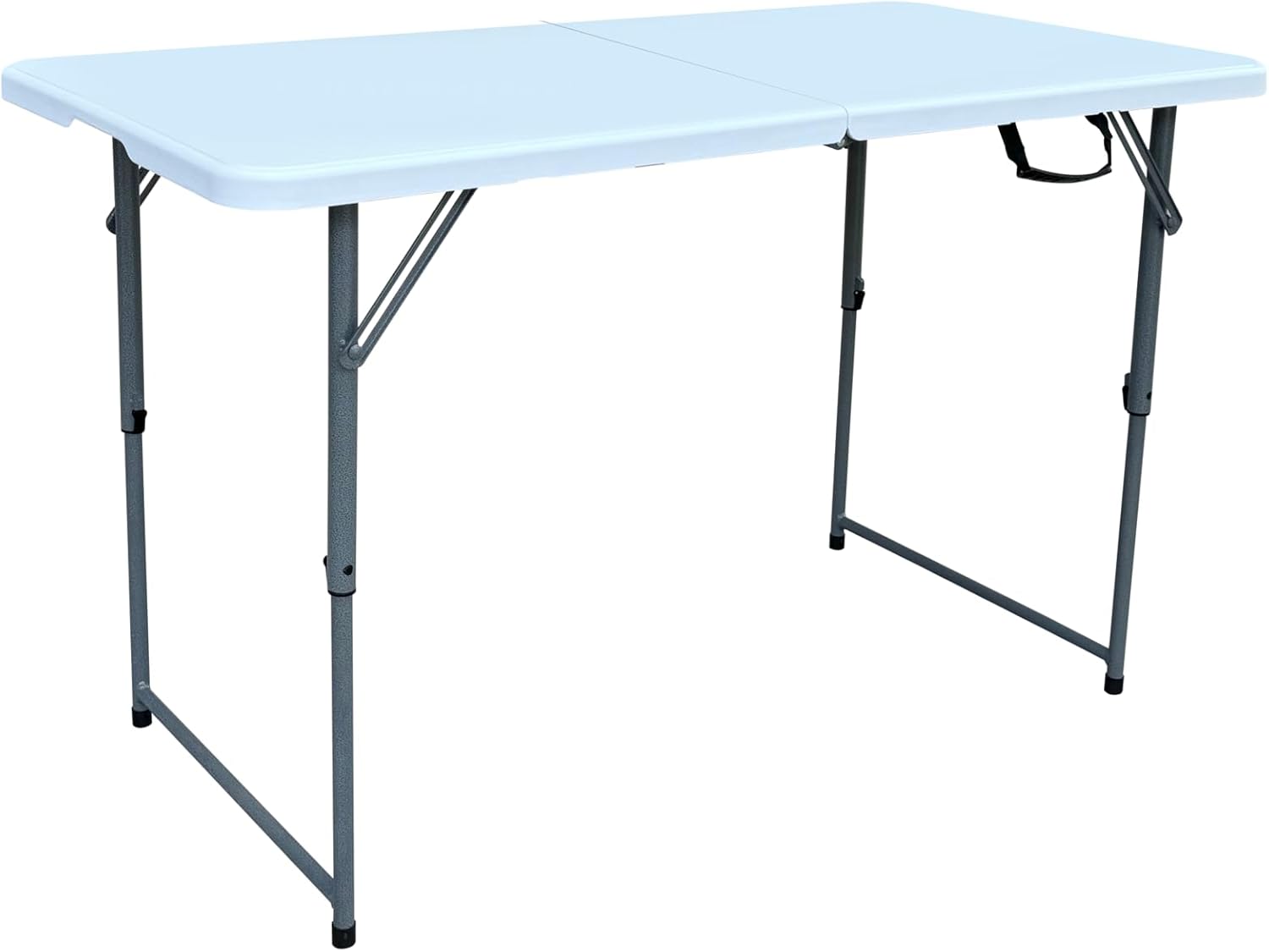 51CoephhV8L._AC_SL1500_.jpg Folding Table,4ft Indoor Outdoor Heavy Duty Portable Folding Square Plastic Dining Table w/Handle, Lock for Picnic, Party, Camping (4 FT)-White - Image 1