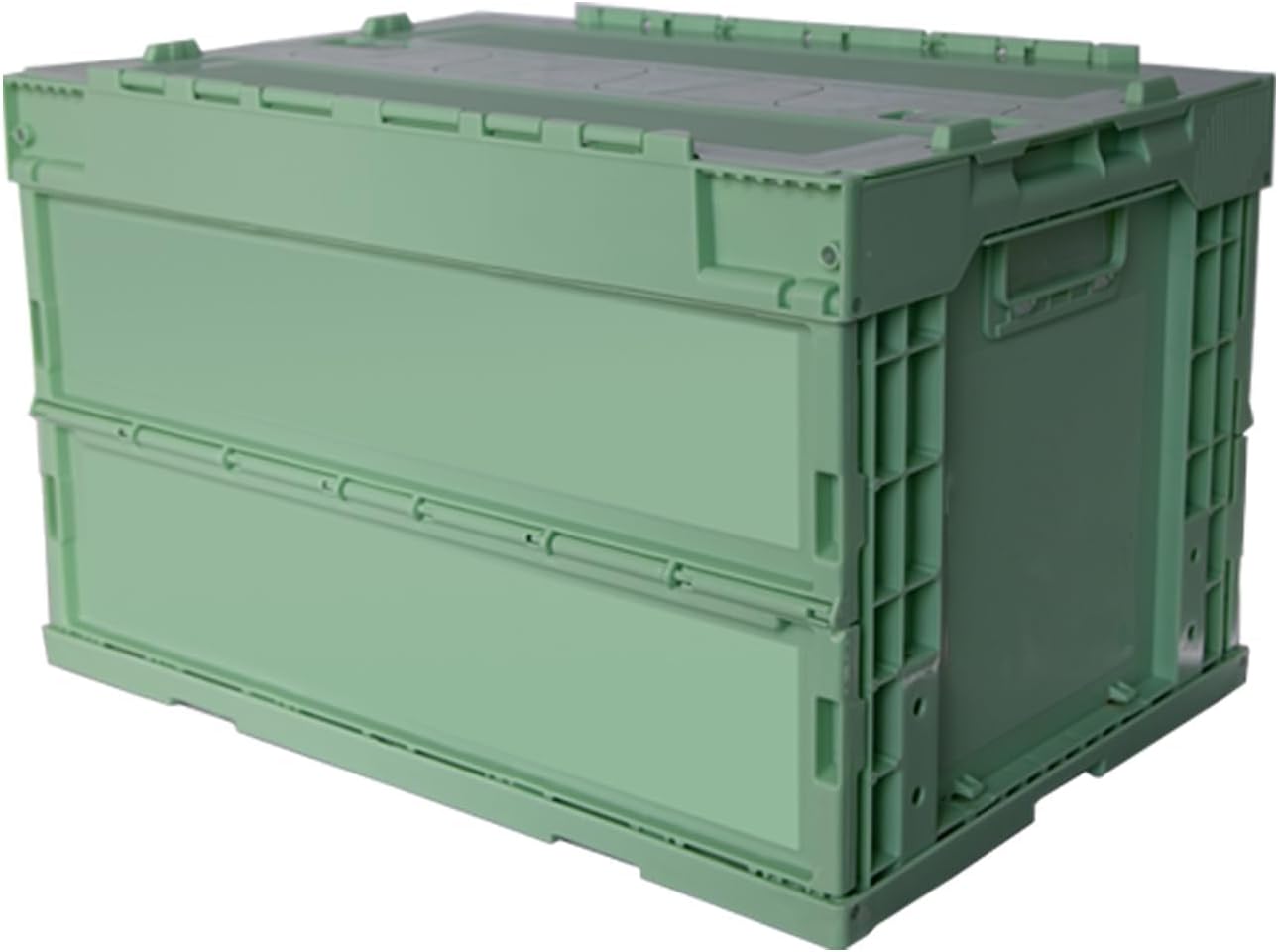 51pS6qhZRJL._AC_SL1500_.jpg Foldable Storage Bin 56QT Collapsible Organizer Box with Handles for Home, Car Trunk, Camping & Outdoor, Eco-Friendly Plastic Container (Khaki, 21.9"x15.2"x12.8") - Image 1