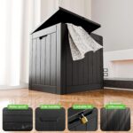 30 Gallon Outdoor Deck Box,Storage Lockable Waterproof Patio Furniture,Garden Tools,Cushions,Pool Accessories Outside Storage Resin Box(Black) - Image 2