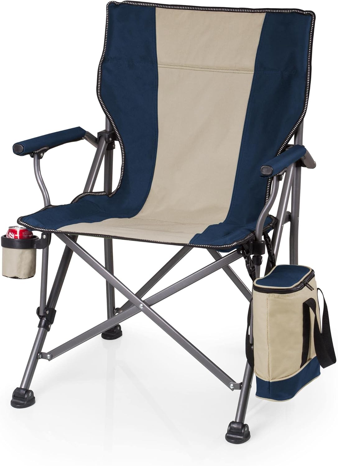 71JJGNfSY3L._AC_SL1500_.jpg Camping Chair with Cooler, Heavy Duty Beach Chair, Outdoor Chair, 400 lb weight capacity, (Blue) - Image 1
