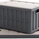 64L Collapsible Storage Bins with Lids Plastic Storage Containers for Organizing Stackable Storage Box Large Heavy Duty Utility Crates, 2 Packs